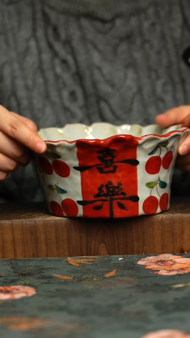 杯釉下彩手工手绘同款陶器