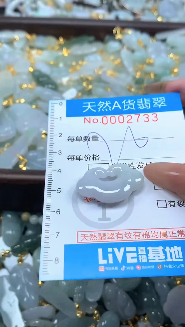 颈饰未镶嵌翡翠净货挂件-2733