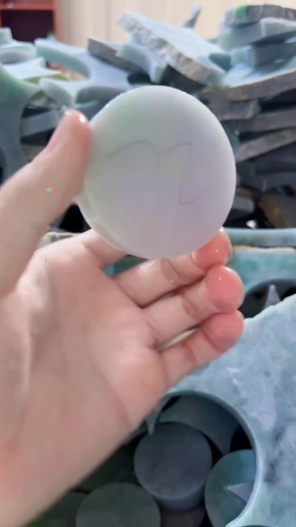 翡翠裸石缅甸翡翠A货文7957