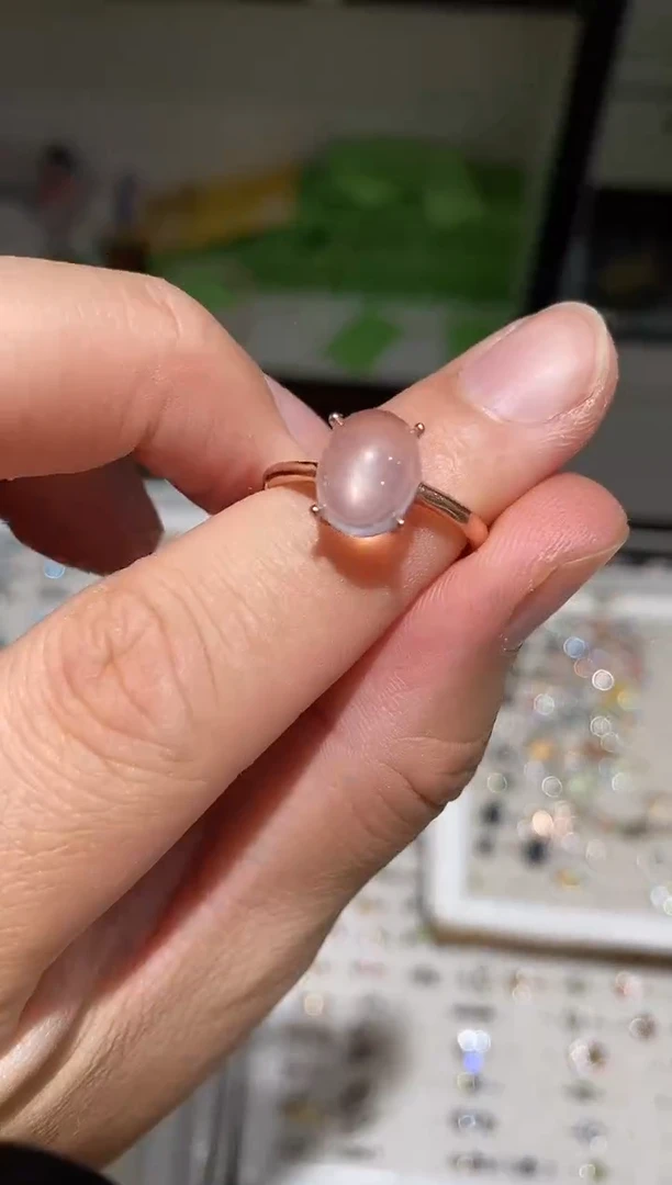 银S925镶嵌戒指水晶戒指