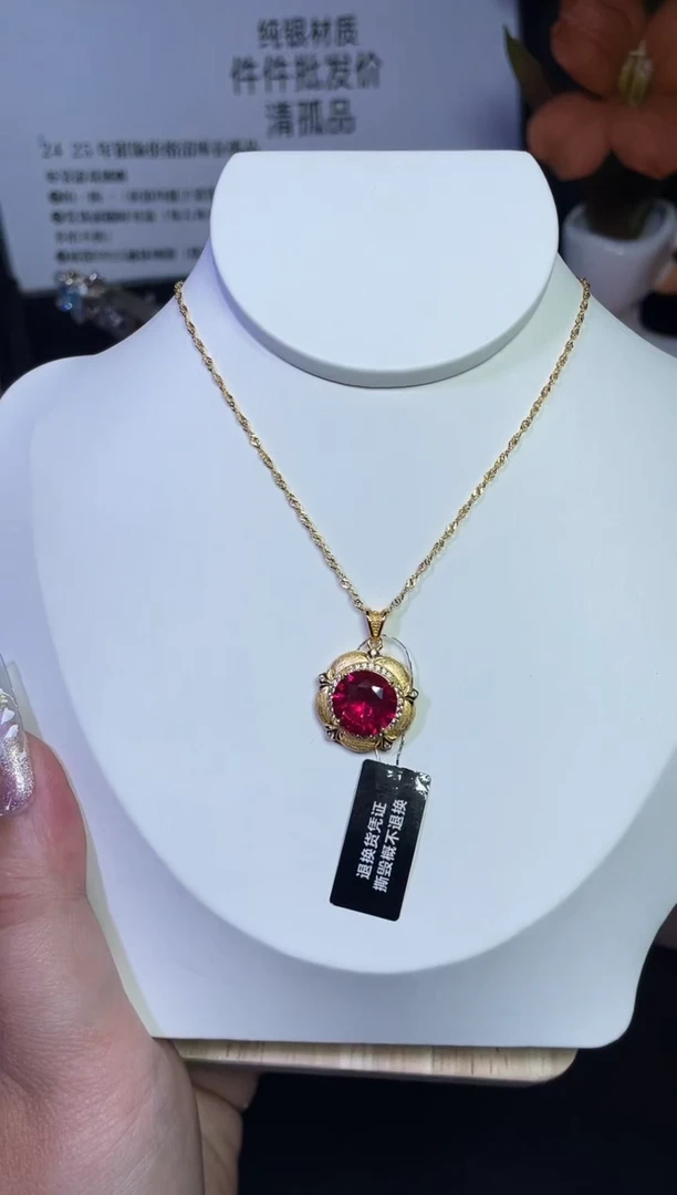 S 925纯银高碳钻饰品清孤品单吊坠10