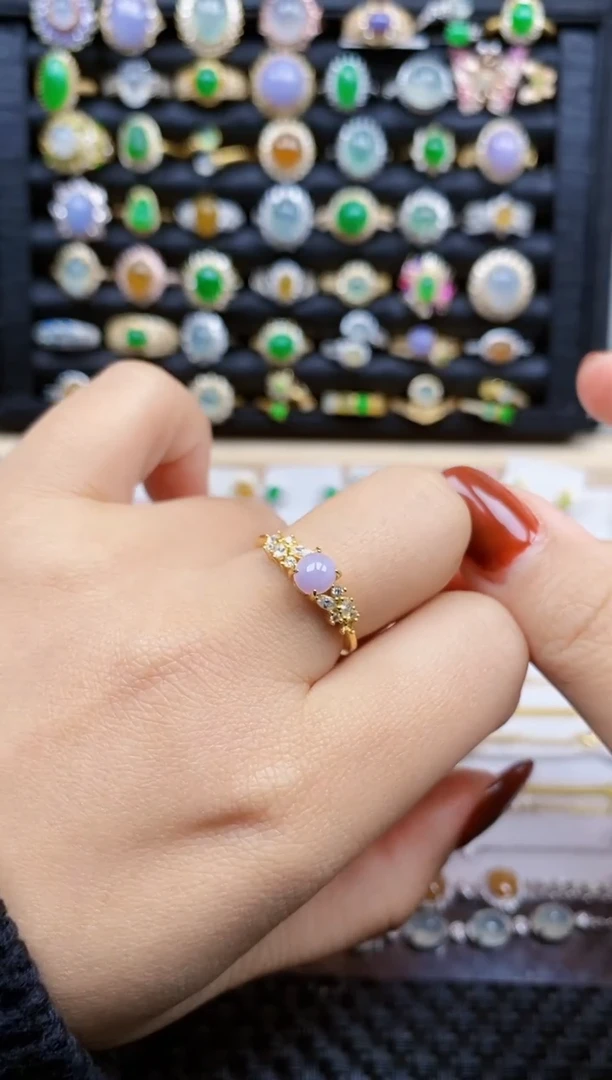 银S925镶嵌戒指翡翠159