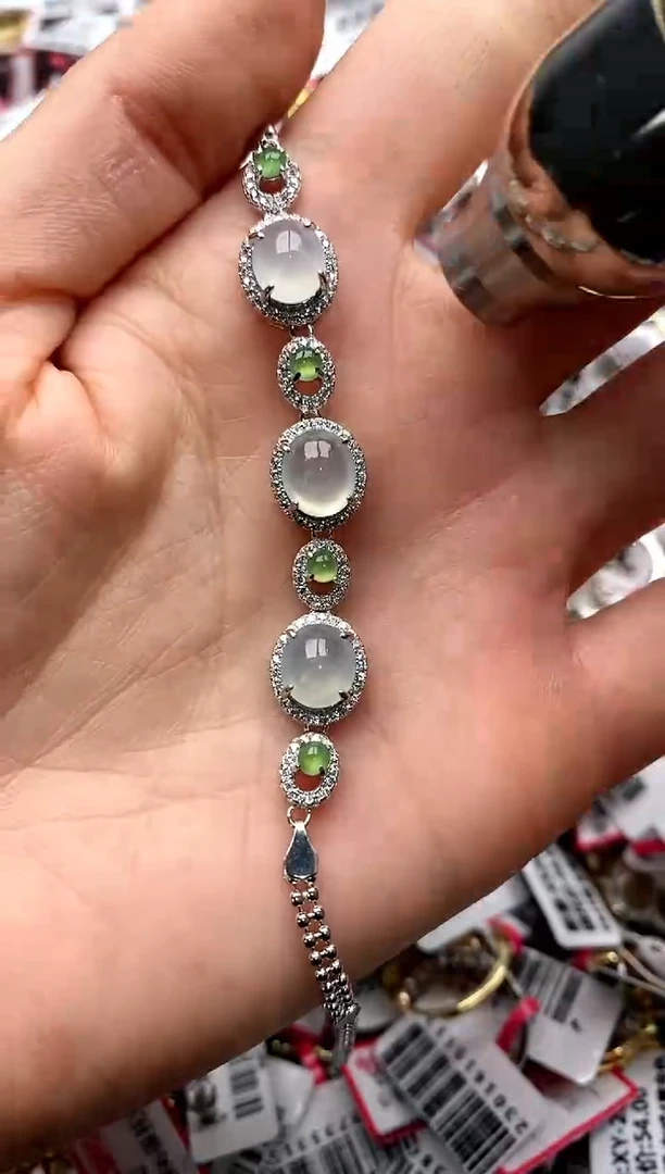 【闪购商品】翡翠戒指银S925镶嵌22222222   4