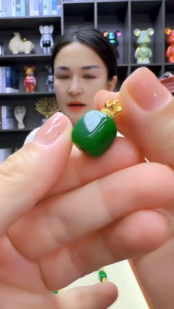 翡翠14K金镶嵌颈饰丹丹diy劲饰