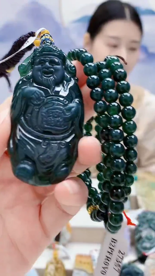 未镶嵌定制翡翠4812lr-毛货挂件赠珠链73