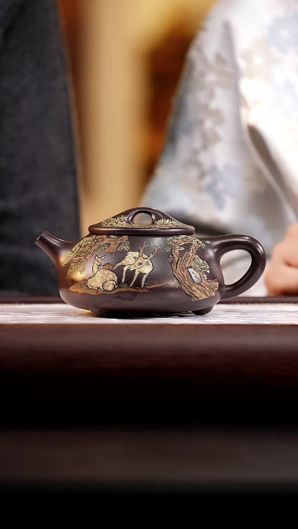 22 一厂紫泥景舟石瓢缶硕四绝320cc