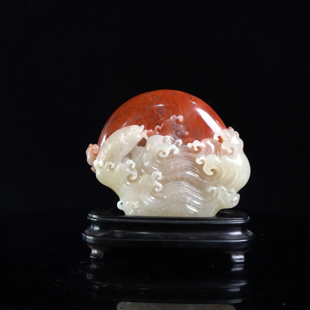 Lot.29.水洞高山旭日东升摆件317.3克9.4x3.4x8cm，2TL