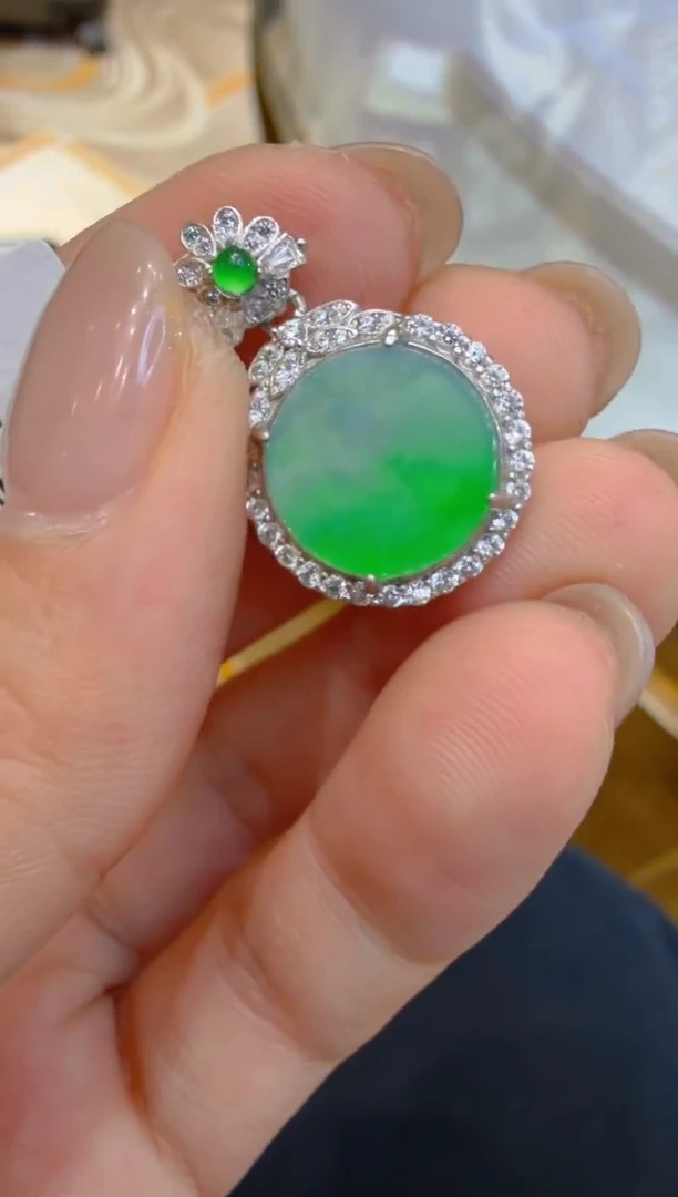 吊坠(不含链)银S925镶嵌翡翠多样性团购发一件