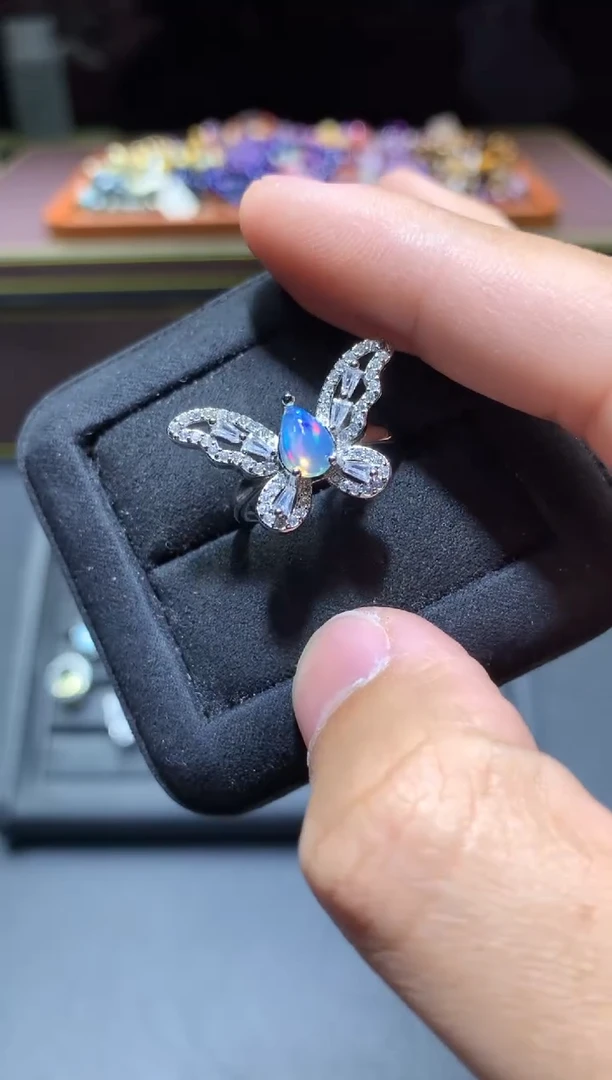 【闪购商品】欧泊戒指未镶嵌H88【多样性发其一】