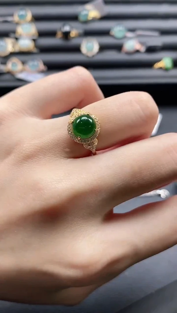 【闪购商品】翡翠戒指银S925镶嵌1111