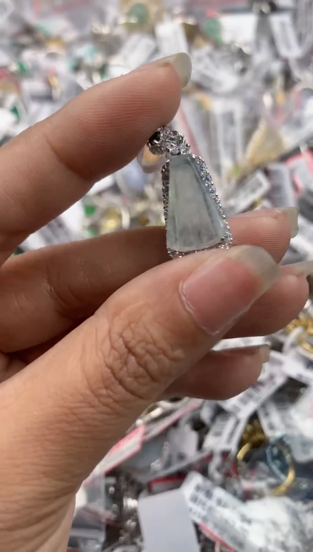 银S925镶嵌戒指翡翠3333-----3