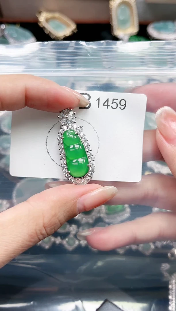 【闪购商品】翡翠颈饰未镶嵌赠皮绳1459