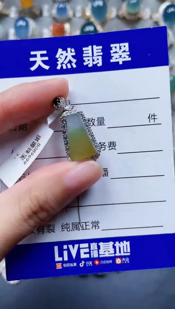 颈饰银S925镶嵌翡翠647