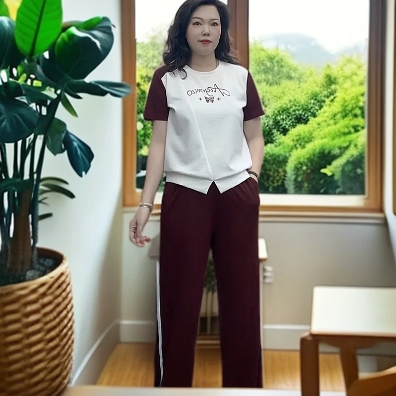 新款时尚休闲百搭套装525