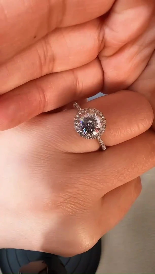 主播定制链接  圆包戒指2ct 定制圈口