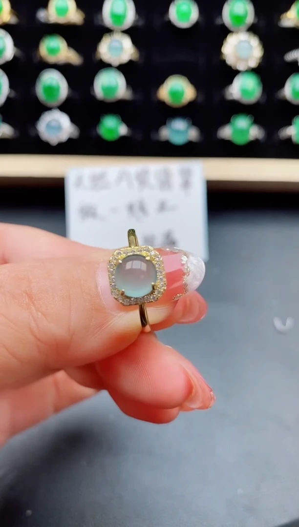 【闪购商品】翡翠戒指银S925镶嵌8080081