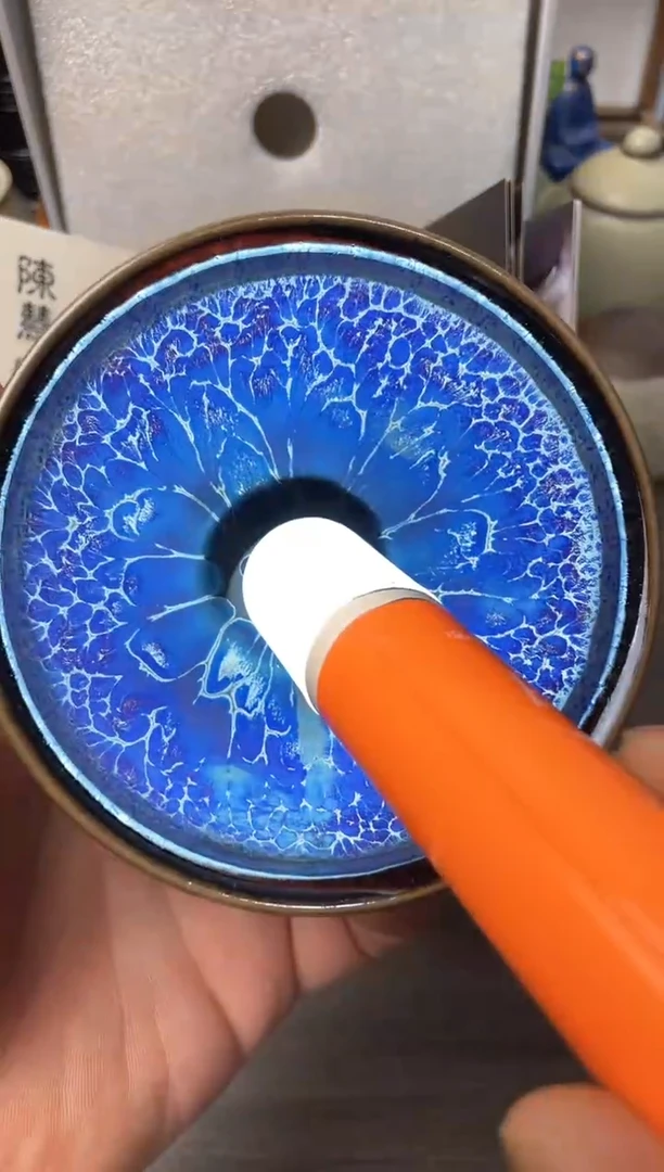 茶盏蓝色妖姬带礼盒