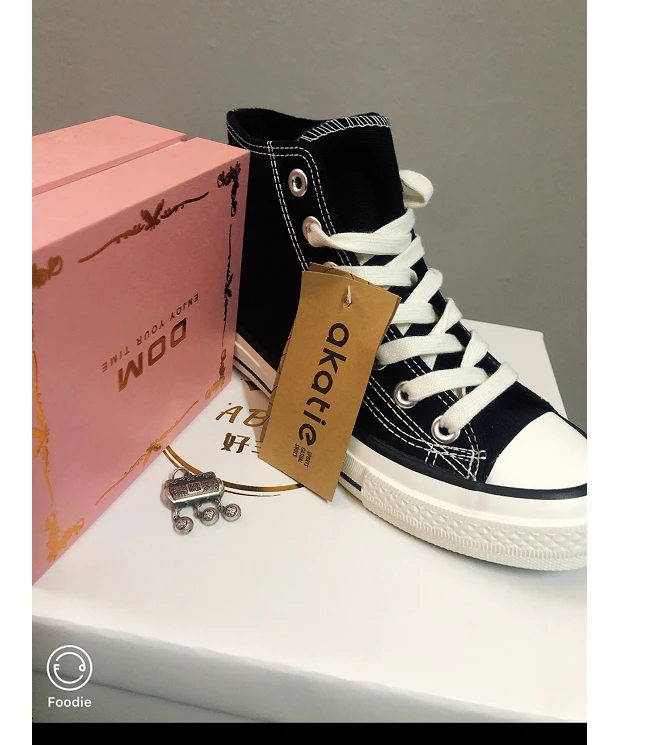 主播同款时尚休闲高帮帆布鞋