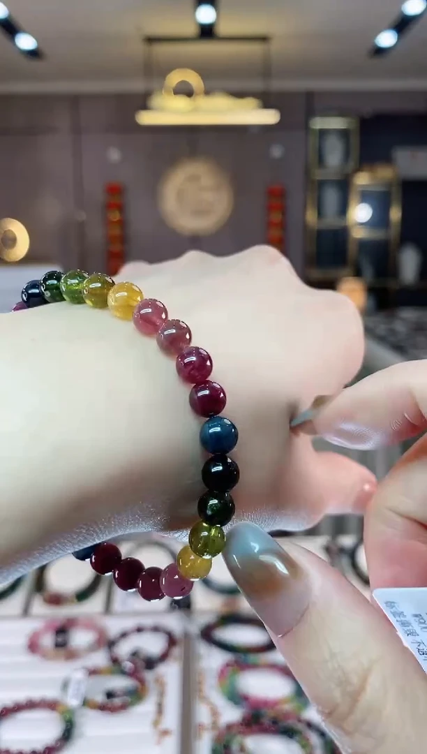 【闪购商品】碧玺单圈手串6mm+未镶嵌一物一证dan