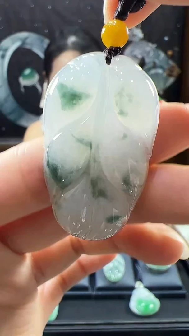 未镶嵌挂件翡翠叶子