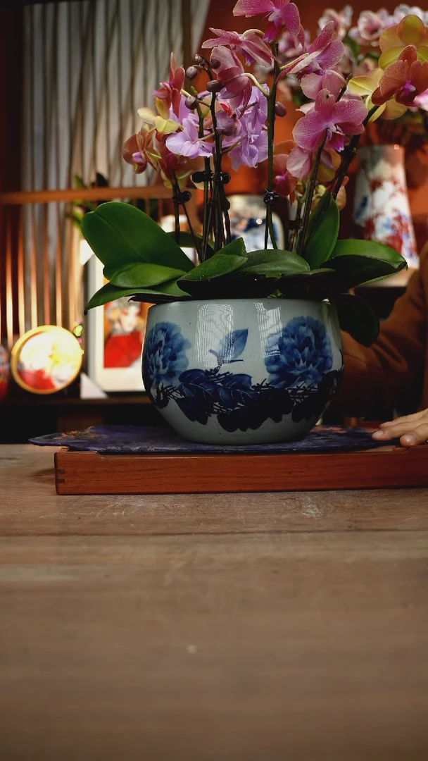 当代景德镇设计师釉下手绘陶瓷花瓶