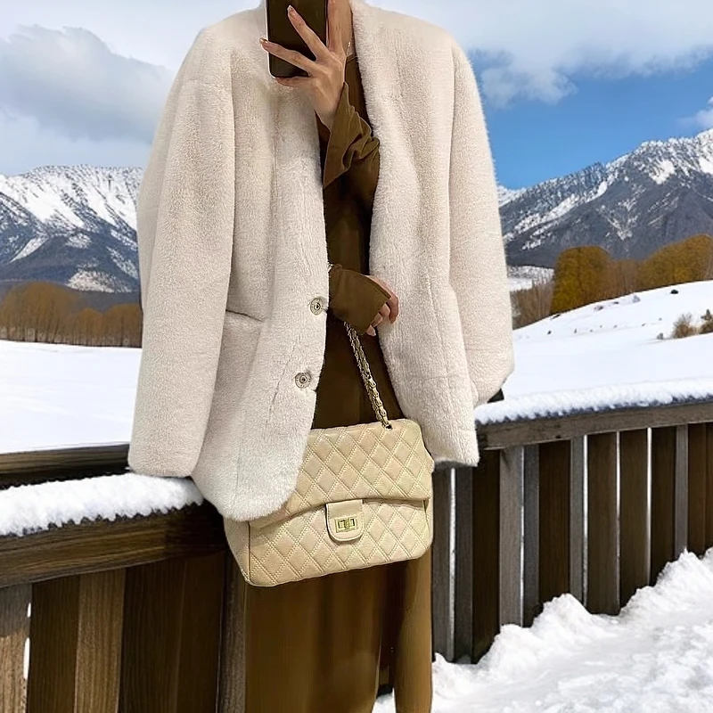 2024秋冬新款皮毛一体仿水貂绒上衣（603）