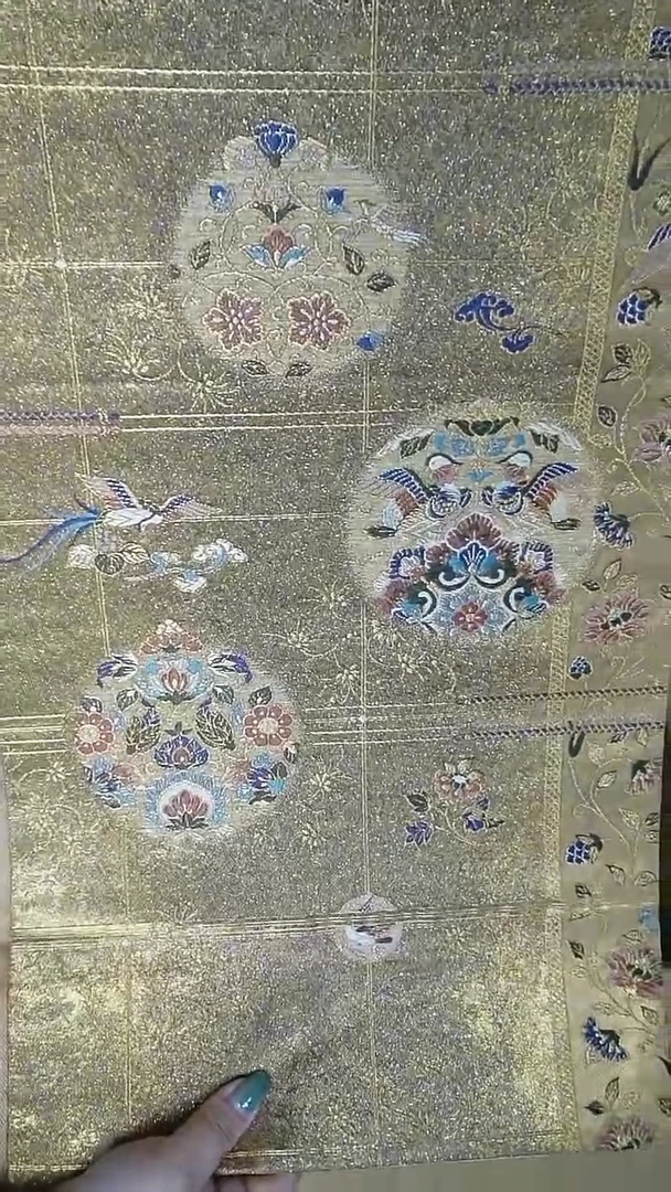 织绣146 六通鸳鸯团花