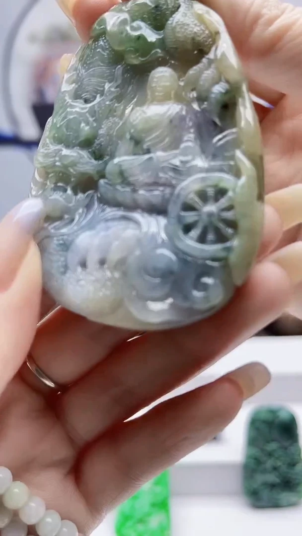 未镶嵌定制翡翠毛货挂件34