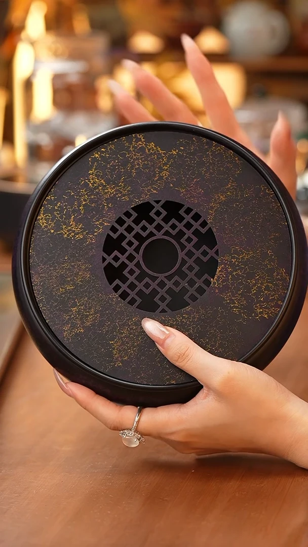 老铁漆器盛水壶承/紫金