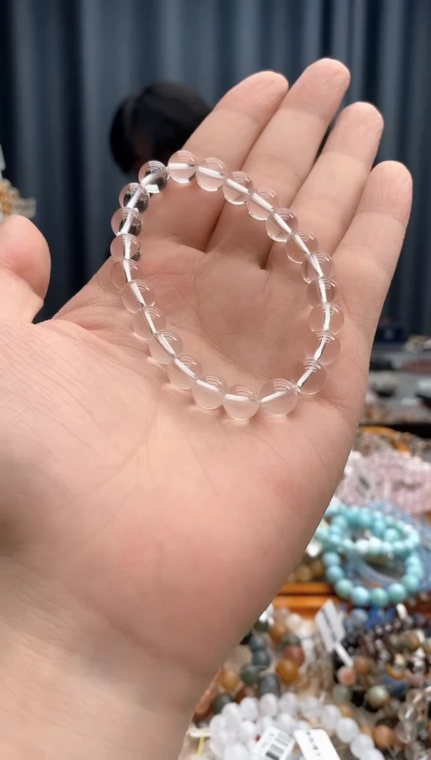 水晶手链未镶嵌陈**?双A白水晶