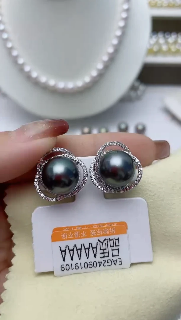 【闪购商品】海水珍珠耳饰银S925镶嵌W67