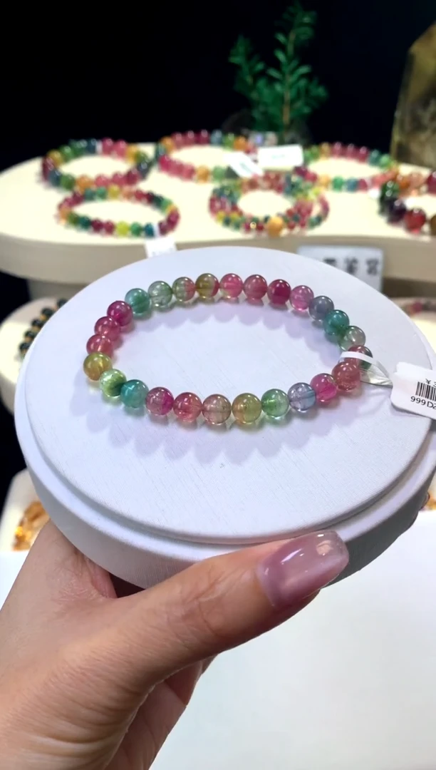 【闪购商品】碧玺手链未镶嵌【梦源珠宝】天然碧玺单圈手链