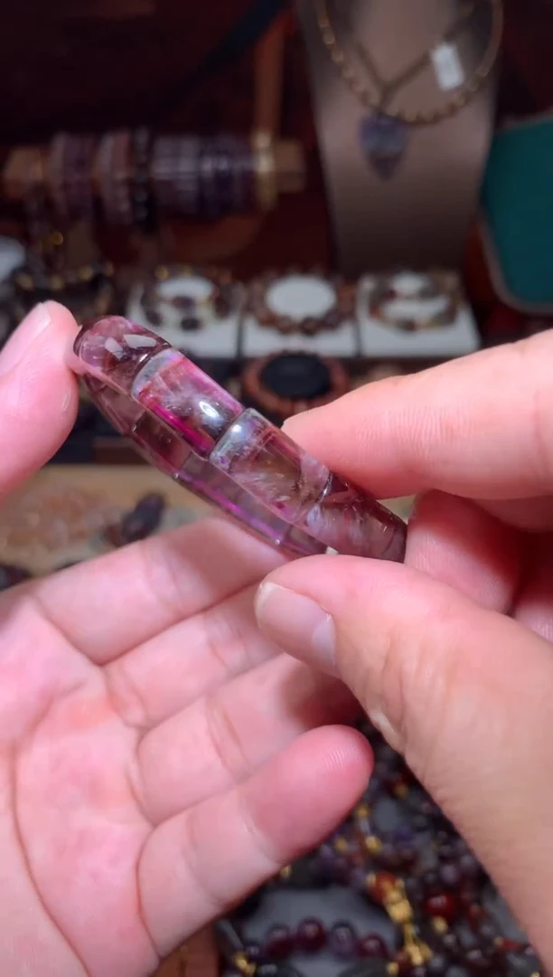 未镶嵌珠宝半成品水晶极光镯牌