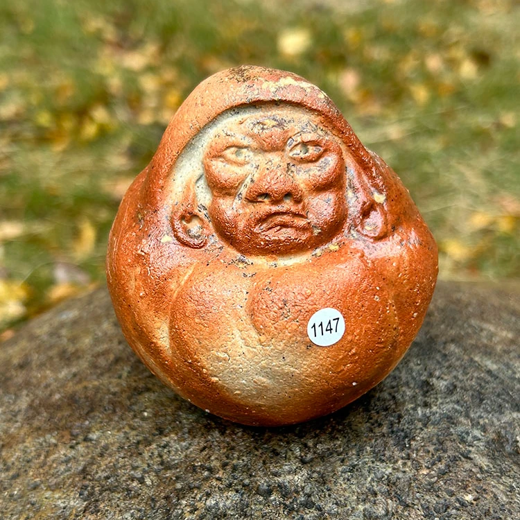 伊禾集物 日本备前烧匠人森丁斋 达摩摆件 1147#