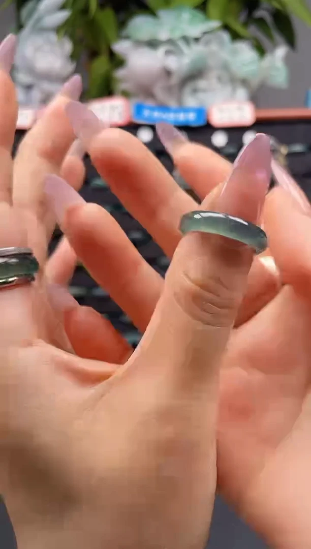 未镶嵌戒指翡翠14*1277