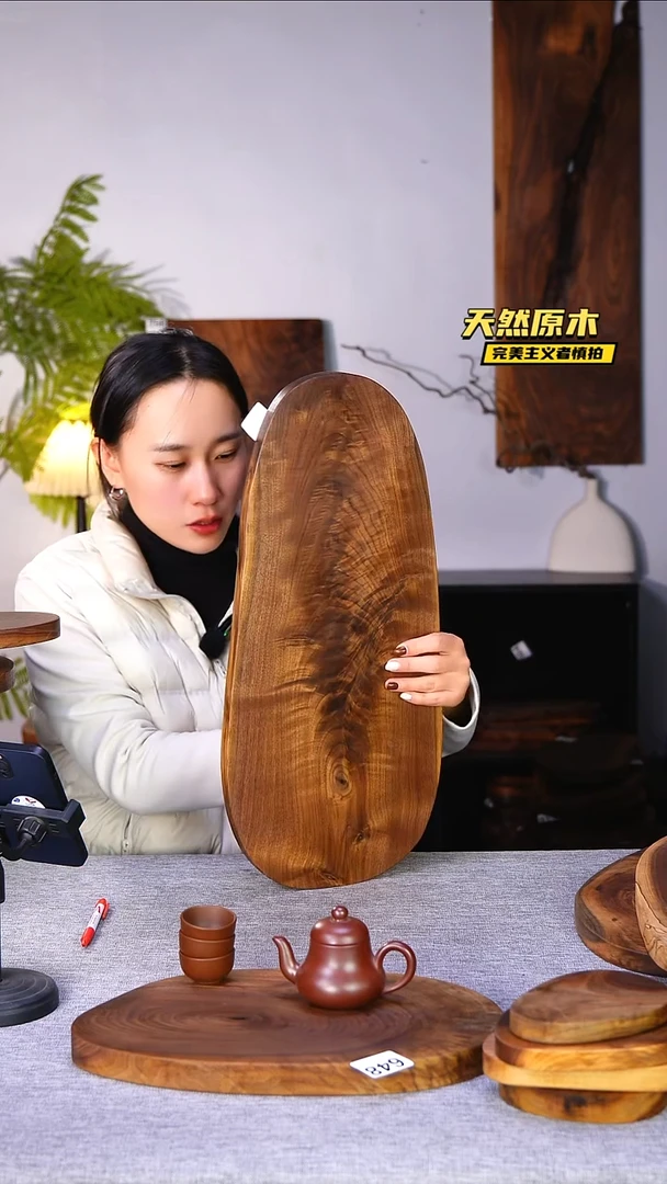 木北美黑胡桃原木.干裂疤结不属于商品质量问题完美主义者慎拍