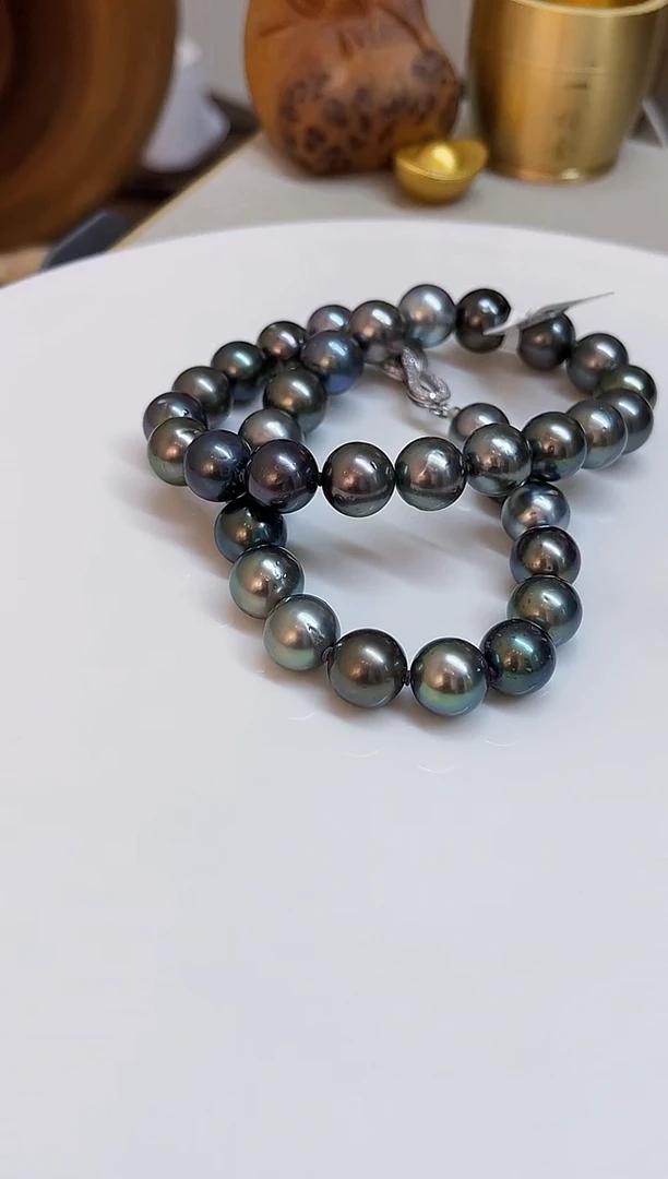 银S925镶嵌颈饰海水珍珠11-12mm