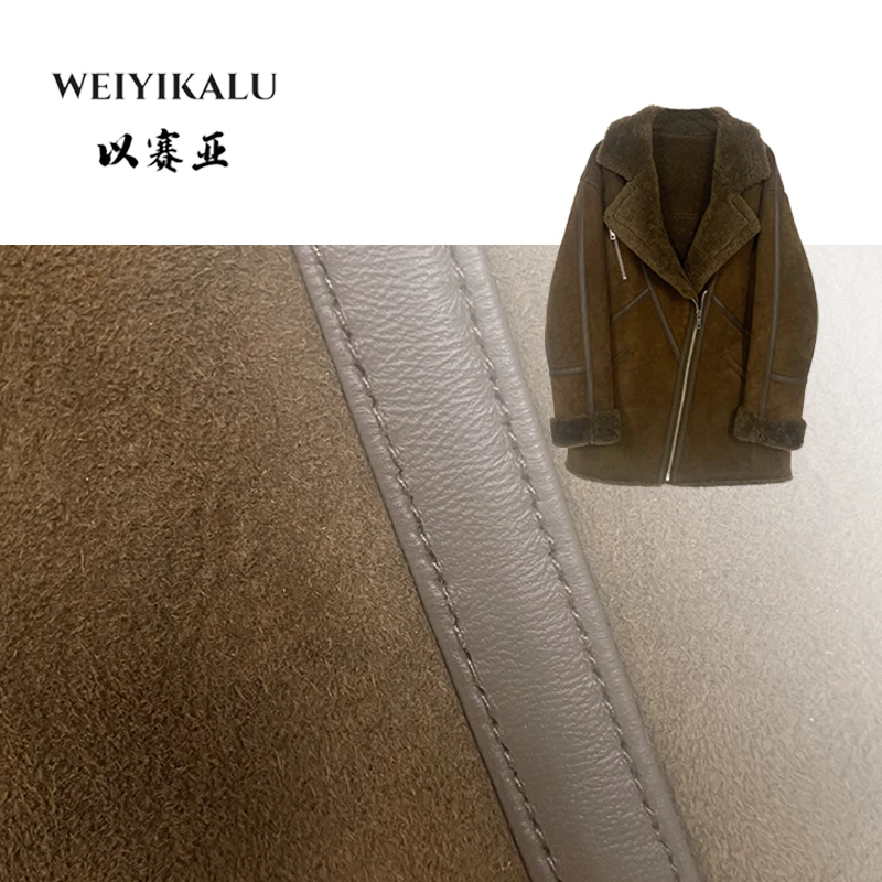 以赛亚 反季清仓 25年AT皮草方领宽松休闲慵懒皮毛一体外套女2413