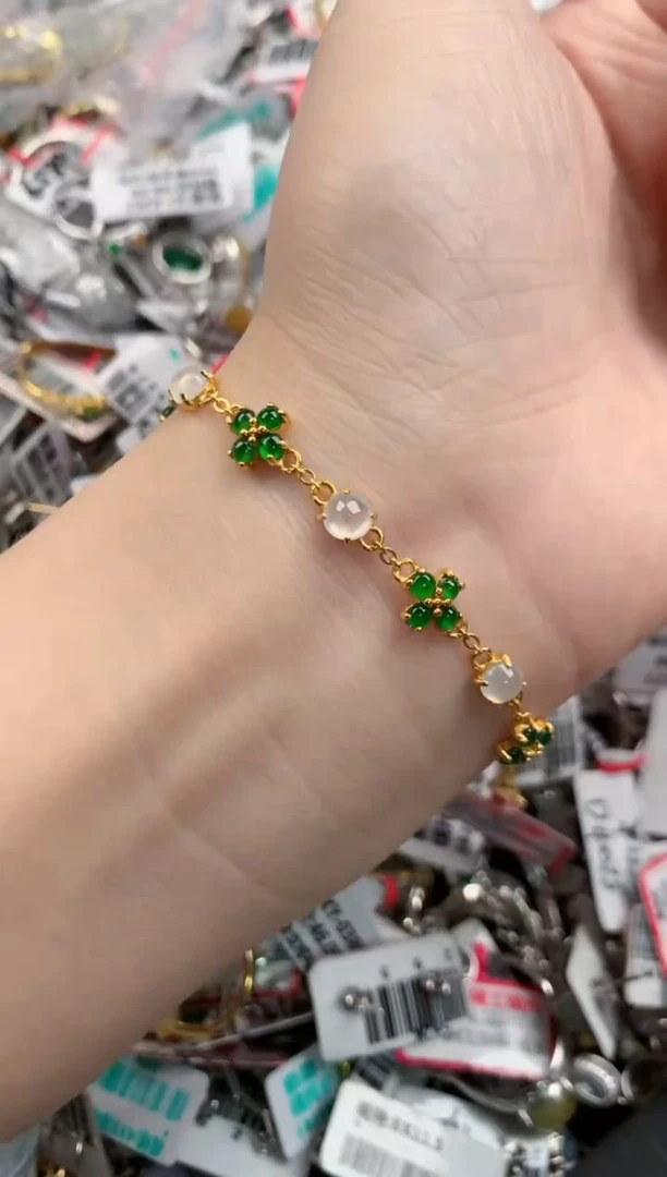 银S925镶嵌戒指翡翠999----8