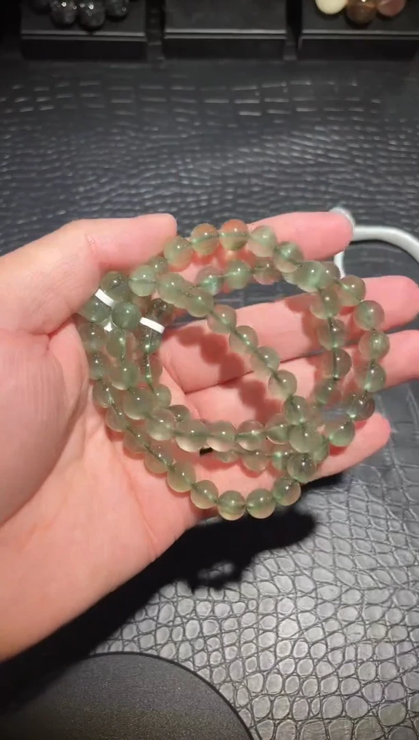 【闪购商品】水晶手链未镶嵌单圈绿发晶A8（多样性发其一）
