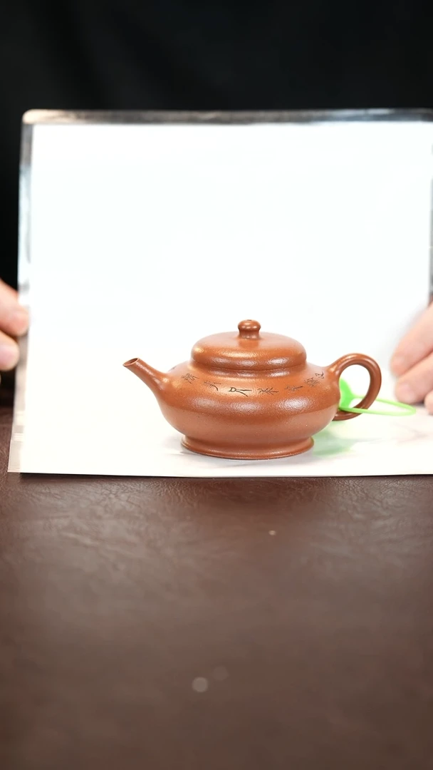 茶壶紫砂全手工 纯红降坡 160cc