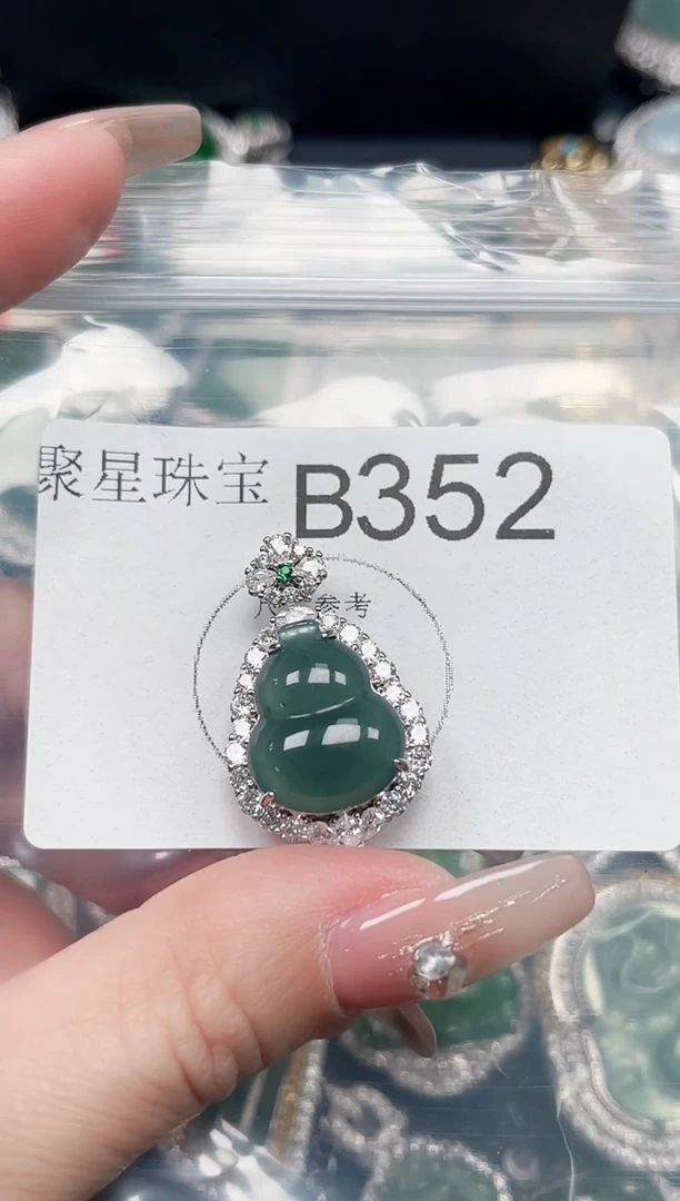【闪购商品】翡翠颈饰未镶嵌赠皮绳352