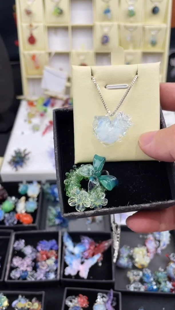 手工艺品琉璃骑****的花环吊坠1 爱心吊坠1