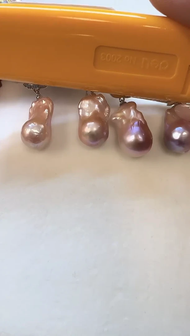 银S925镶嵌耳饰淡水珍珠608