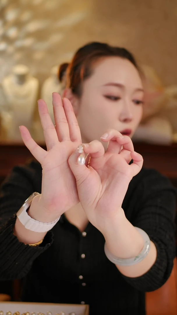 未镶嵌耳饰海水珍珠珍珠