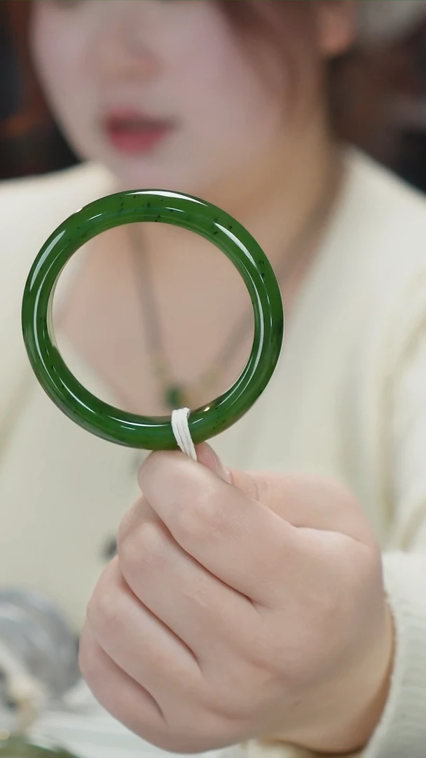 【闪购商品】和田玉手镯未镶嵌天然和田玉手镯拍一发一 55