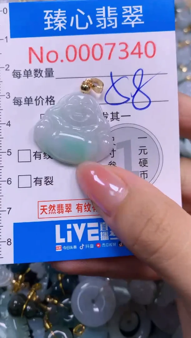 吊坠(不含链)未镶嵌翡翠7340