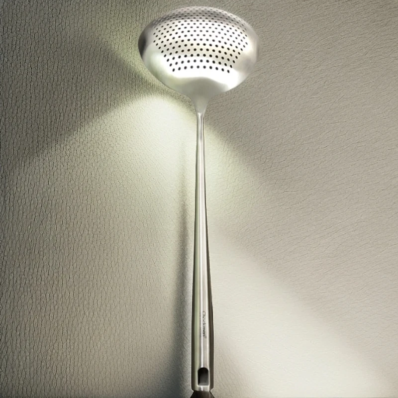 Z家，18-10不锈钢全钢花椒漏勺，长度：43cm 勺头：17cm*14cm