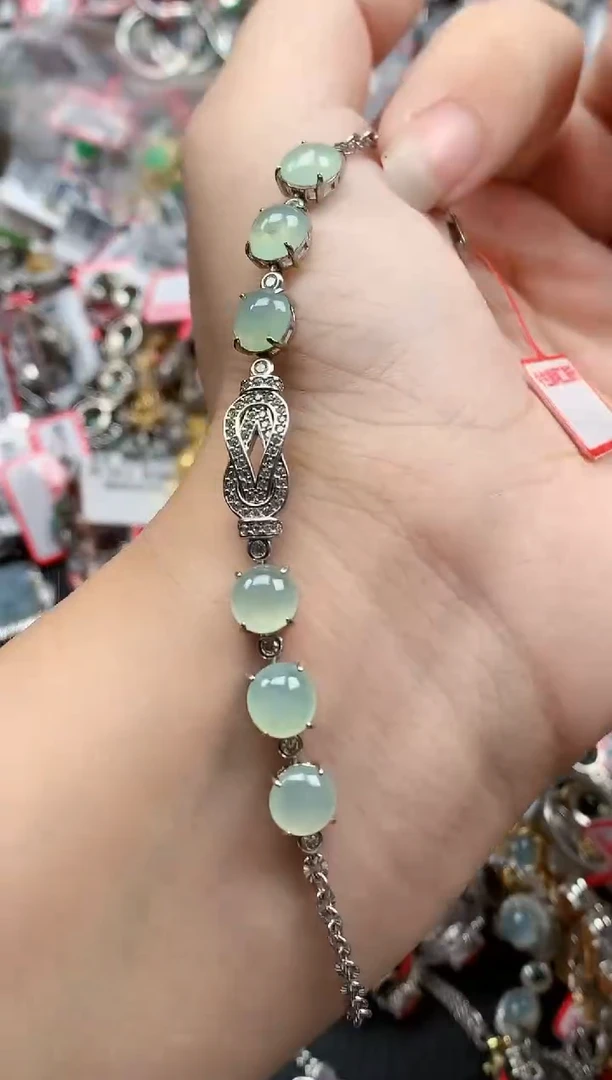 银S925镶嵌戒指翡翠天然A货缅甸翡翠