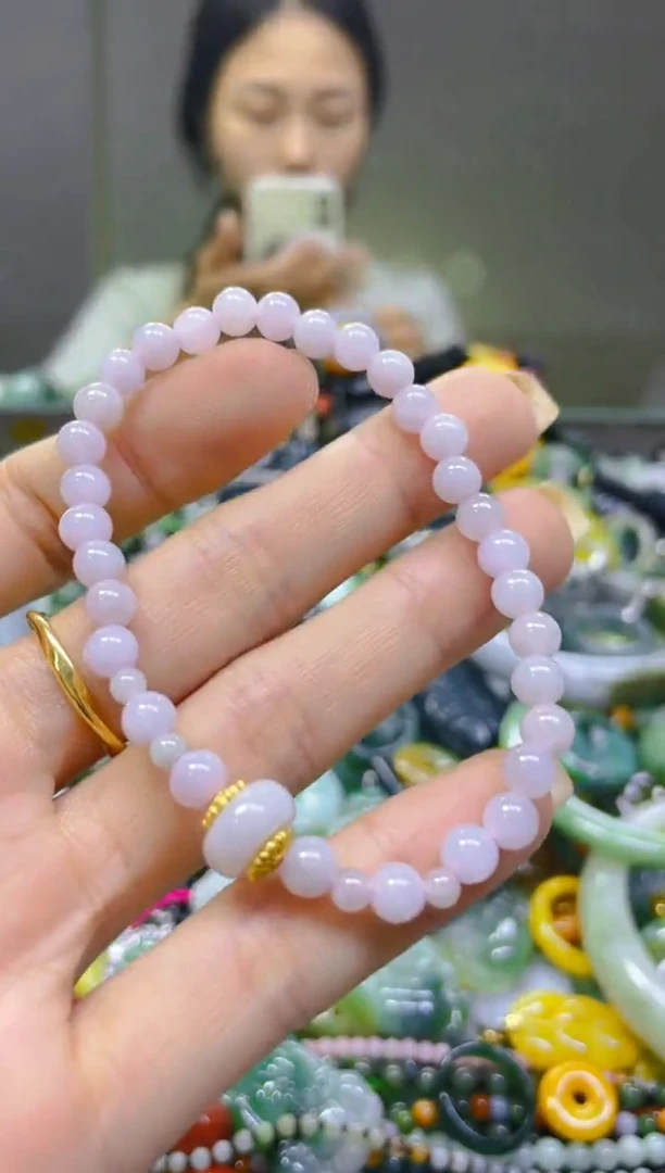 翡翠未镶嵌颈饰5MM/V/翡翠A货一图一物